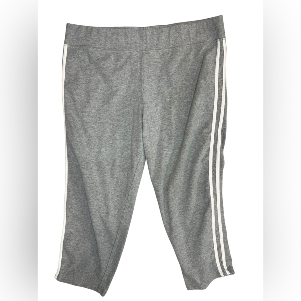 Victoria's Secret‎ Women’s Gray Capri Leggings with White Stripes Sz large